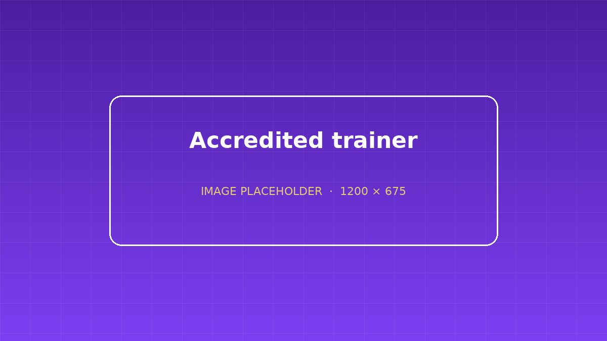 Placeholder image: an accredited trainer facilitating a session