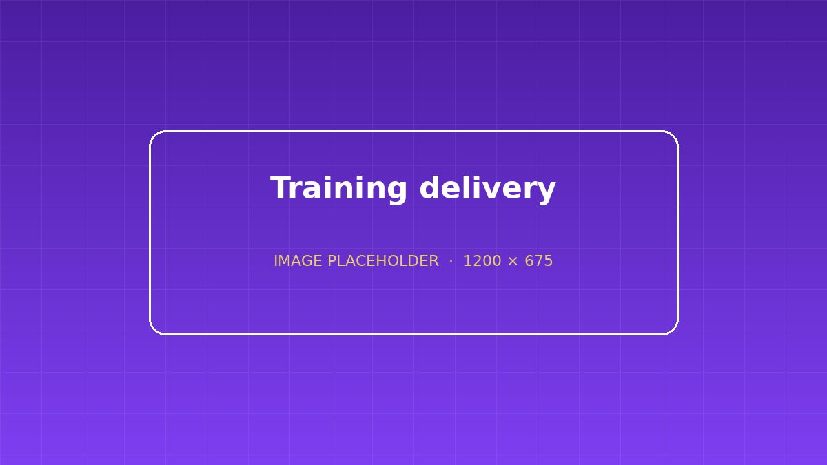 Placeholder image: a training session in delivery